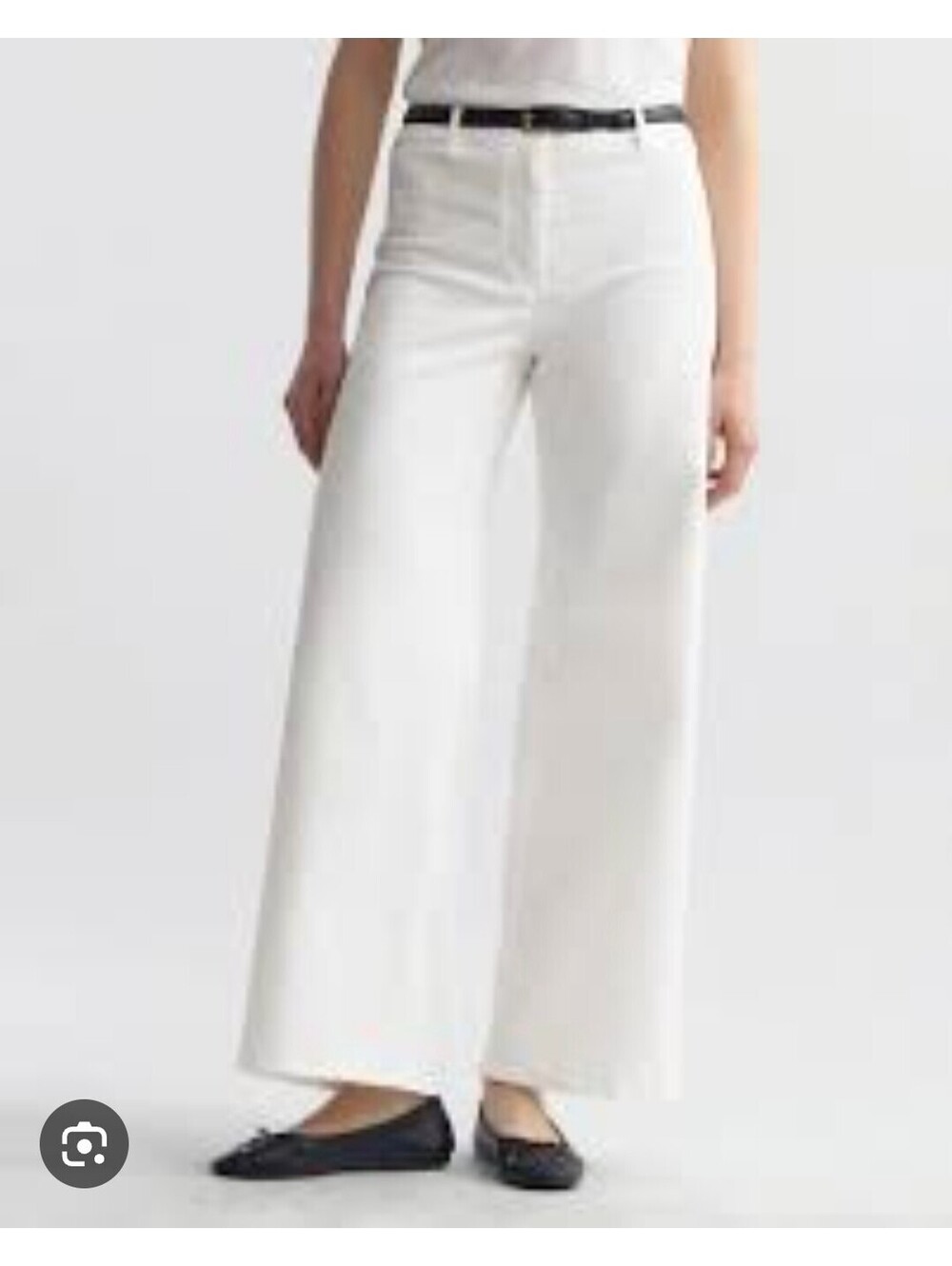NILI LOTAN Wide Leg White Pants Size 8